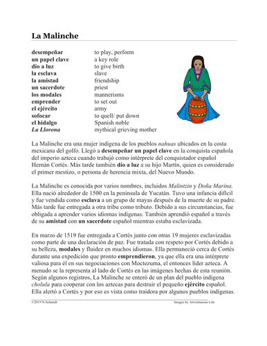 La Malinche Biografía: Spanish Biography on Doña Marina and Hernan Cortes