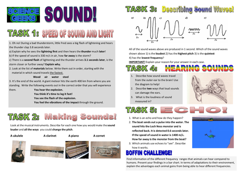RUN FOR COVER  - KS3 SCIENCE PHYSICS OF SOUND REVISION!
