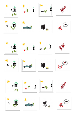 REMAINS storyboard, language analysis and revision tasks