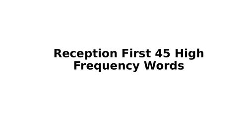 Reception/ 45 HFWs/ key words  colour bingo