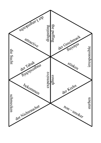 GCSE German Smoking Tarsia puzzle
