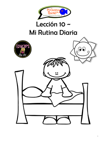 My Daily Routine - Spanish (8 fun worksheets!)