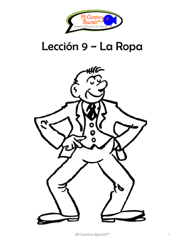 Clothing in Spanish (16 fun worksheets ) Teaching Resources