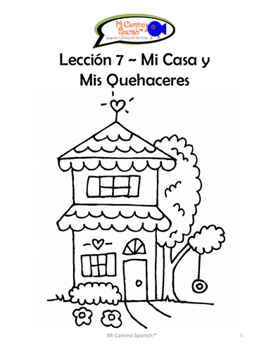 My House & My Chores - Spanish (8 fun worksheets!)