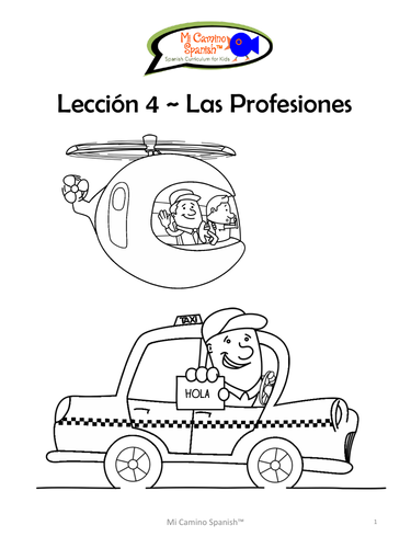 Professions - Spanish (9 fun worksheets!)