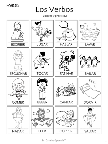 Verbs & ME GUSTA! (8 fun worksheets!)