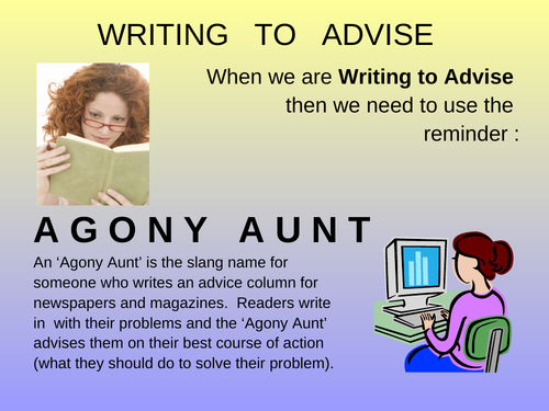 Writing to Advise guide and techniques