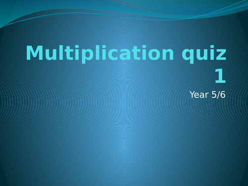 Multiplication whole class quiz powerpoint