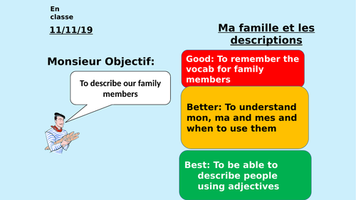Ma famille- descriptions