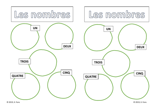 french numbers 1 10 worksheet teaching resources