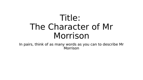 Mr Morrison
