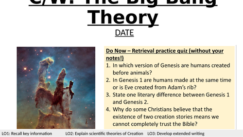 Eduqas GCSE 9-1: Big Bang Theory