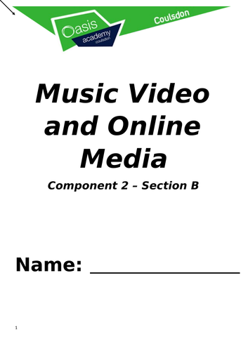 Eduqas GCSE Music Videos and Online Media Booklet