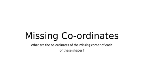Missing Co-ordinates of shapes