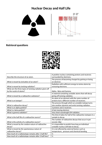 GCSE Radioactivity and Half-Life booklet
