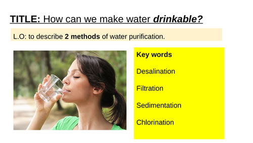 Edexcel GCSE Chem/Com Sci - making water drinkable