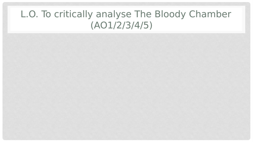 The Bloody Chamber - Title Story - Critical Analysis
