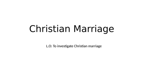 Christian Marriage