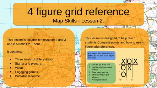 Map Skills - 4 Figure Grid Reference