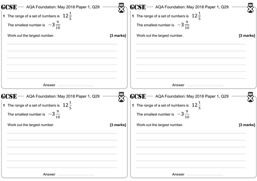 Adding & Subtracting Mixed Numbers - GCSE Questions - Foundation - AQA