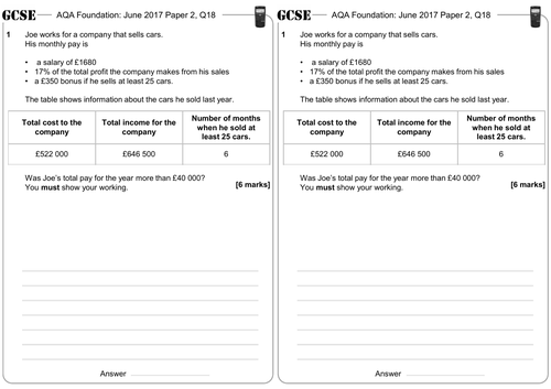 Using a Percentage Multiplier - GCSE Questions - Foundation - AQA