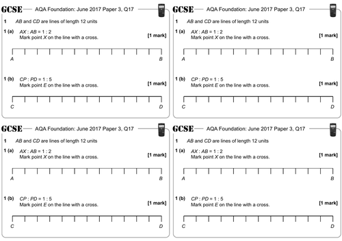 Dividing into a Ratio - GCSE Questions - Foundation - AQA