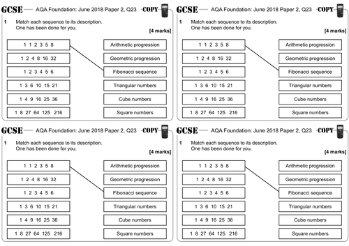 Sequences - GCSE Questions - Foundation - AQA