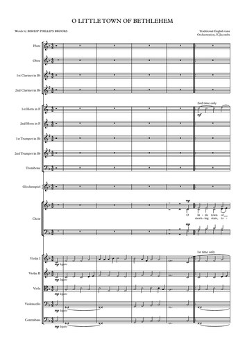 O Little Town of Bethlehem - full orchestration
