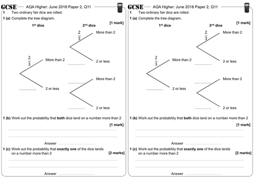 Probability Tree Diagram Worksheet And Answers Pdf - Diagram Media