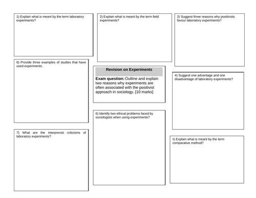 Experiments - Sociology