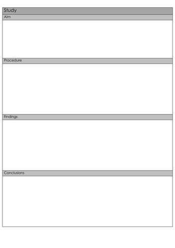 Psychology Study template