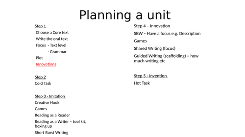 Prompt for planning a T4W unit