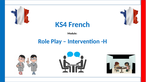 GCSE Role Play intervention lesson - used for an observation