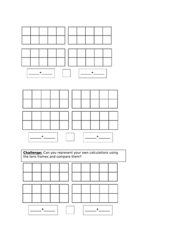 Year 1-Comparing number sentences