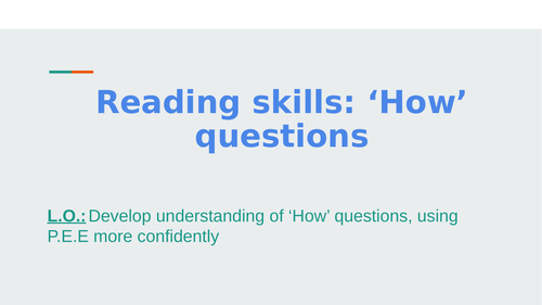 'How' question using Heroes extract