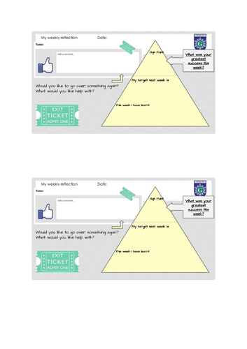 Exit pass weekly plenary