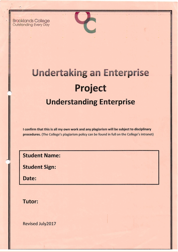 Undertaking an Enterprise Project -Achieve Programme