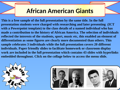 Sample African american Icons