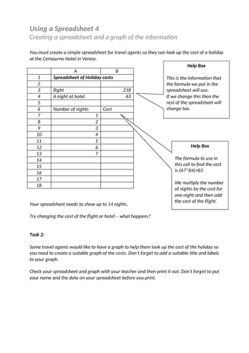 Using a Spreadsheet 4 Totals and charts