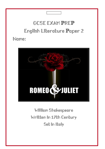 Romeo and Juliet Full Revision Pack