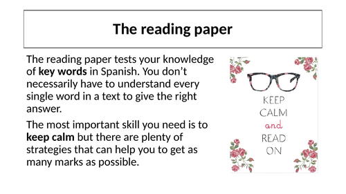 Preparation for reading paper