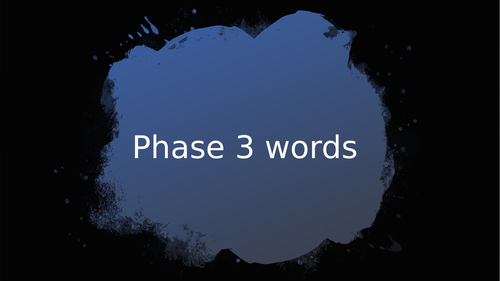 Phase 3 words