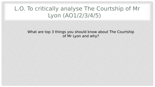 The Courtship of Mr Lyon - Analysis - The Bloody Chamber