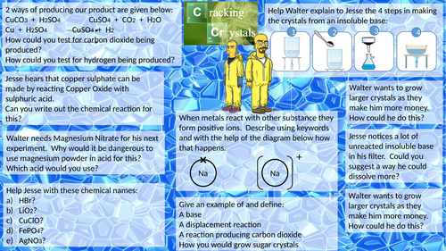 Cracking Crystals - Growing Copper Sulphate Crystals Assessment worksheet