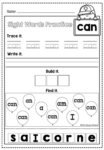 High Frequency Word CAN | Teaching Resources