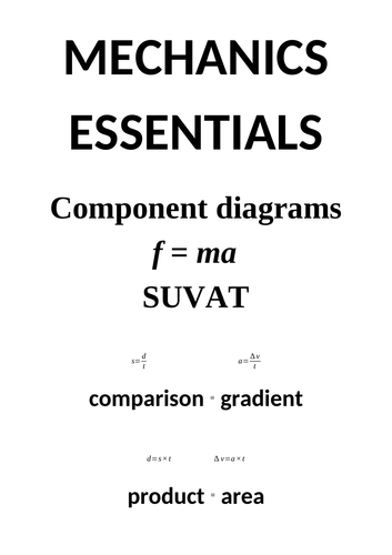 Mechanics A Level Booklet