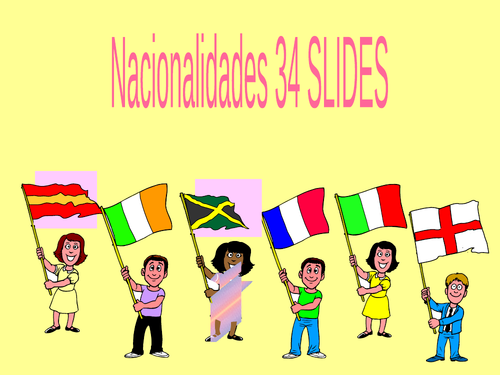 SPANISH Nacionalidades 34 SLIDES