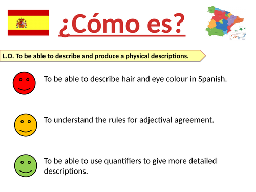 SPANISH COMO ES HAIR AND EYES