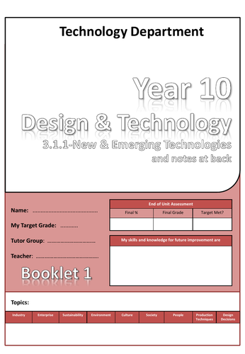Gcse dt coursework example image