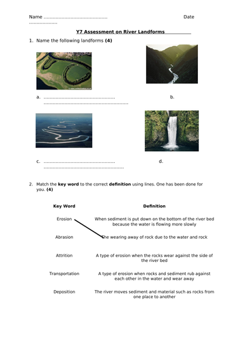 River Landforms Assessment